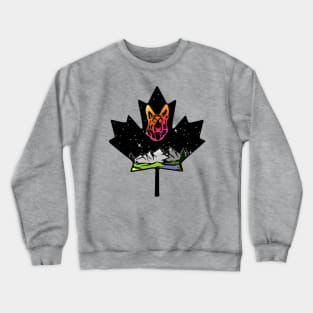 Canadian Maple Leaf German Shepherd - Pink/Orange Crewneck Sweatshirt